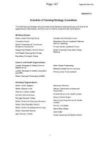 Schedule of Housing Strategy Consultees