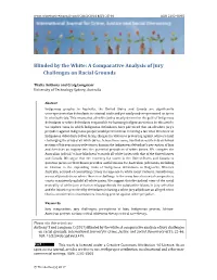Blinded by the White: a Comparative Analysis of Jury Challenges on Racial Grounds