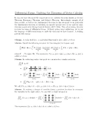 Differential Forms: Unifying the Theorems of Vector Calculus