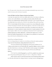 Lecture Notes, by James Cahill