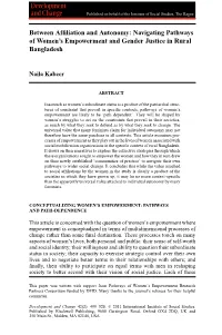 Between Affiliation and Autonomy: Navigating Pathways of Women's