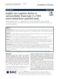 Insights Into Cognitive Decline in Spinocerebellar Ataxia Type 2: A