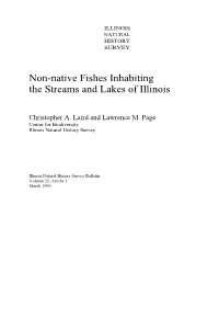 Non-Native Fishes Inhabiting the Streams and Lakes of Illinois