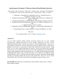 Spatiotemporal Imaging of Thickness-Induced Band Bending Junctions