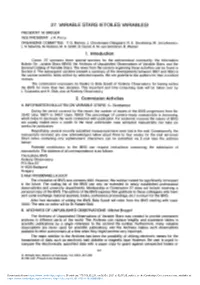 Etoiles Variables)