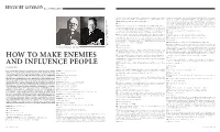 How to Make Enemies and Influence People