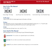 How to Use This Manual Icons Used in This Manual
