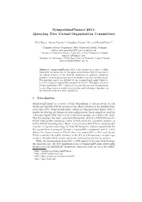 Symposiumplanner-2011: Querying Two Virtual Organization Committees