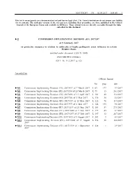 B Commission Implementing Decision (Eu