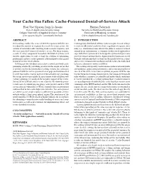 Cache-Poisoned Denial-Of-Service Attack