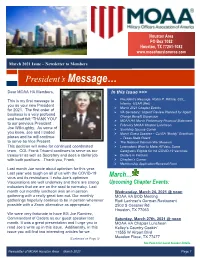 Message… Dear MOAA HA Members, in This Issue >>>