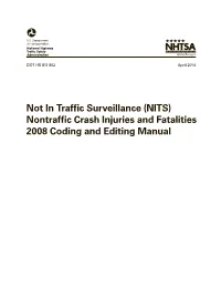 Nontraffic Crash Injuries and Fatalitiescoding and Editing Manual
