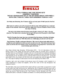 Pirelli Formula One Tyre Testing Gets Underway