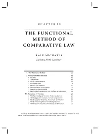 The Functional Method of Comparative Law