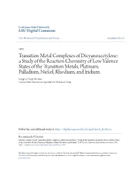 Transition Metal Complexes of Dicyanoacetylene