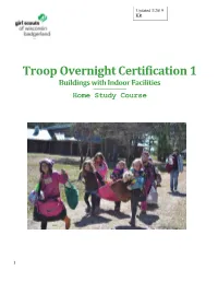 Troop Overnight Certification 1