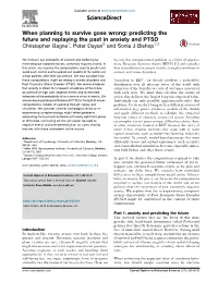 When Planning to Survive Goes Wrong: Predicting the Future and Replaying the Past in Anxiety and PTSD