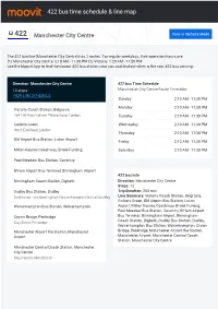 422 Bus Time Schedule & Line Route