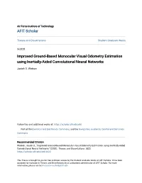 Improved Ground-Based Monocular Visual Odometry Estimation Using Inertially-Aided Convolutional Neural Networks