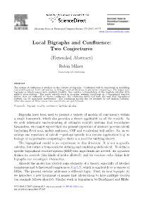 Local Bigraphs and Confluence