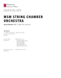 Msm String Chamber Orchestra