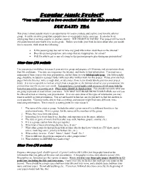 Popular Music Project* *You Will Need a Two-Pocket Folder for This Project!