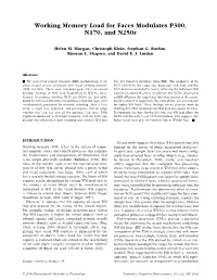 Working Memory Load for Faces Modulates P300, N170, and N250r