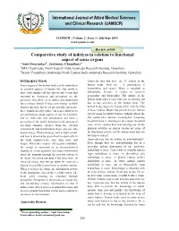 Comparative Study of Indriyas in Relation to Functional Aspect of Sense Organs International Journal of Allied Medical Sciences