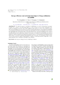Energy Efficiency and Environmental Impact of Biogas Utilization in Landfills