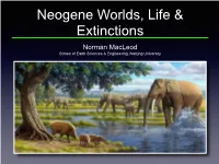 Neogene Life & Extinctions (Pdf)