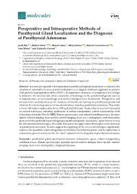 Preoperative and Intraoperative Methods of Parathyroid Gland Localization and the Diagnosis of Parathyroid Adenomas