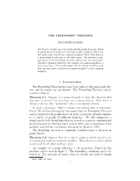 The Friendship Theorem
