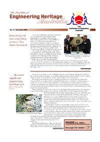 The Most Significant Engineering Development Something Old and Something New(Er): Two Dams Honoured