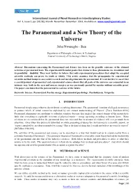 The Paranormal and a New Theory of the Universe John Nwanegbo - Ben