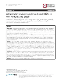 Extracellular Onchocerca-Derived Small Rnas in Host