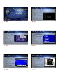 Ms-Dos / Pc-Dos Ms-Dos / Pc-Dos Ms-Dos / Pc-Dos Ms