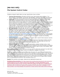 [MS-FSCC-Diff]: File System Control Codes