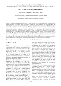 Overview of Dahlia Breeding