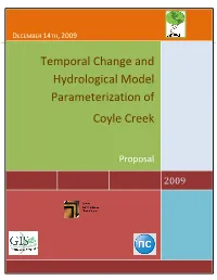 Temporal Change and Hydrological Model Parameterization of Coyle Creek