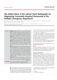 The Added Value of the Lateral Chest Radiograph for Diagnosing