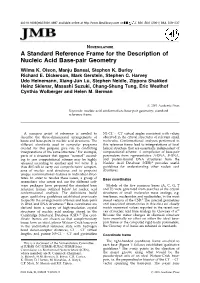 A Standard Reference Frame for the Description of Nucleic Acid Base-Pair Geometry Wilma K