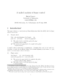 A Unified Analysis of Funny Control