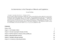 An Introduction to the Principles of Morals and Legislation