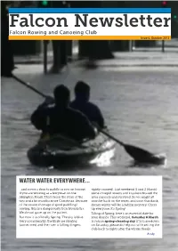Falcon Newsletter Falcon Rowing and Canoeing Club Issue 4, October 2013