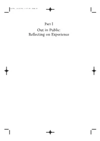 Out in Public: Reflecting on Experience