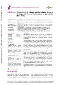 The Reported Cases of Tuberculosis in Qaemshahr (2010-2017)