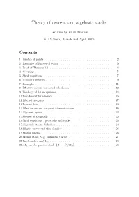 Theory of Descent and Algebraic Stacks