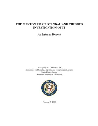 Clinton Email Scandal and the FBI Investigation of It