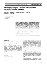 Electrophysiological Changes in Patients with Impaired Glucose Tolerance