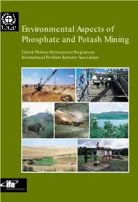 Environmental Aspects of Phosphate and Potash Mining